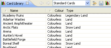 Card Library has contents by default