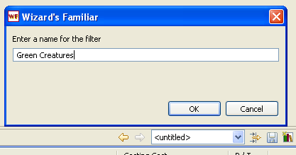 Save Card Library filter