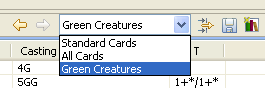 Saved filter list