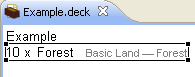 Multple land inserted into deck