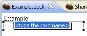 After inserting the card slot with the tool enter the card name