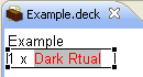 Typed in card name not found