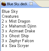 Deck editor card list clearer