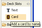 Deck Editor's insert card by name tool